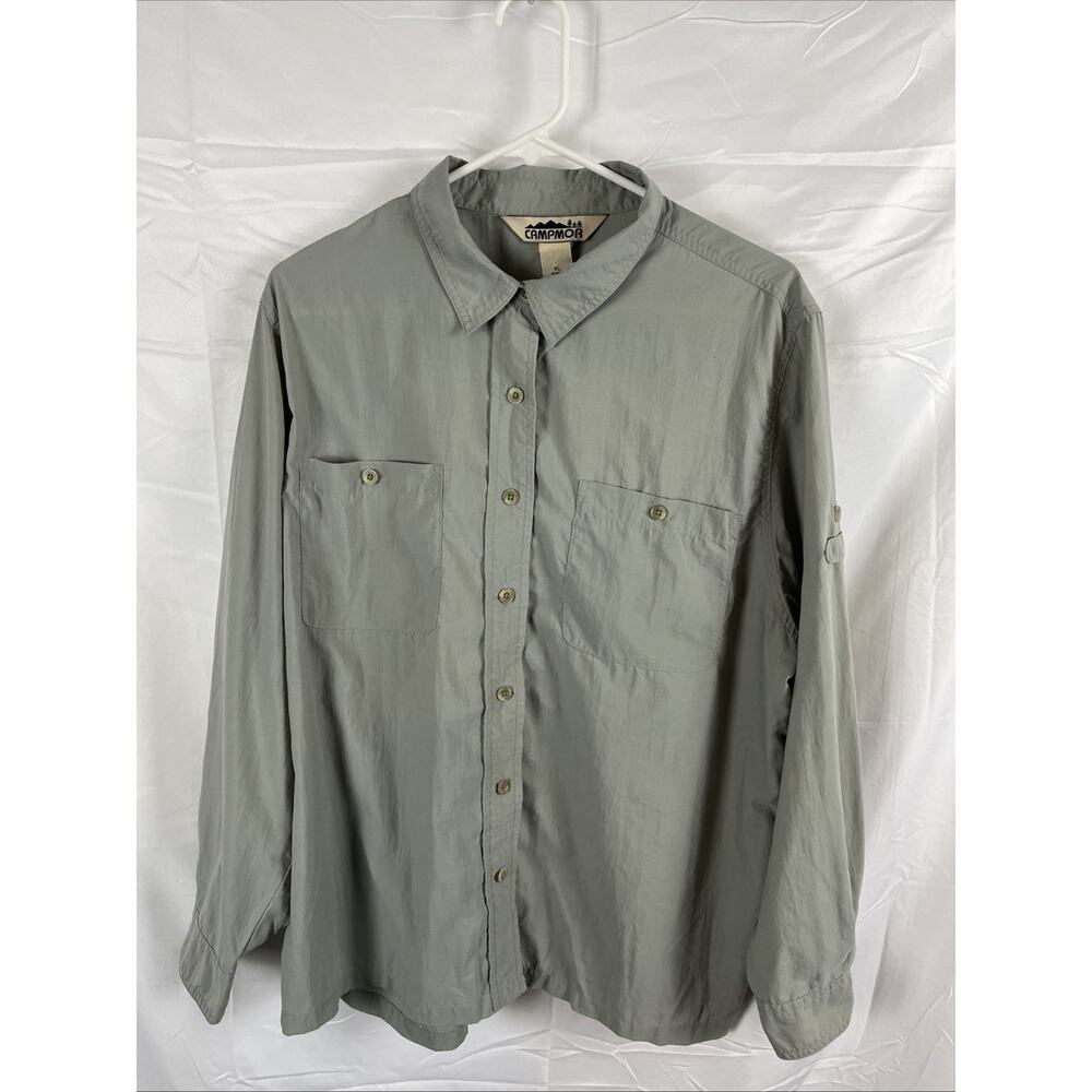 Campmor size extra-large women’s 100% nylon outdoor long sleeve shirt